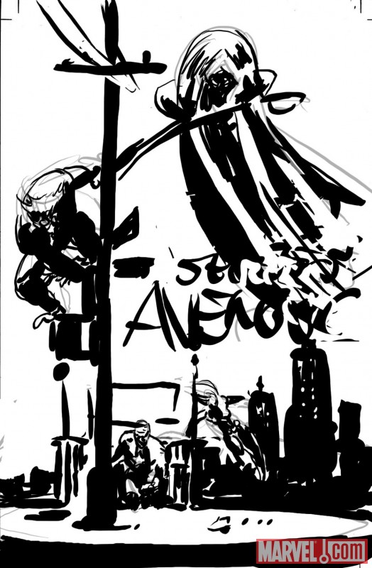 SECRET AVENGERS cover sketch number two by Mike Deodato