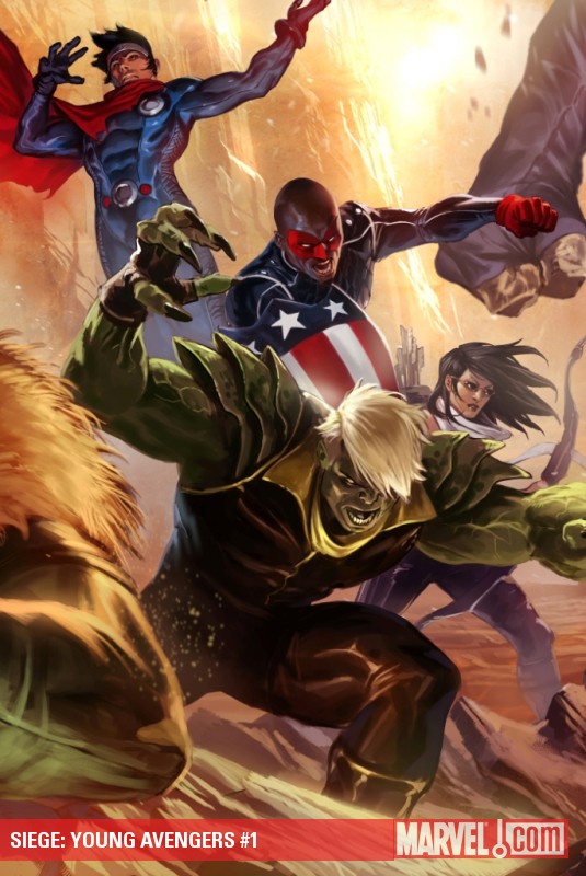 Siege: Young Avengers #1 cover by Marko Djurdjevic