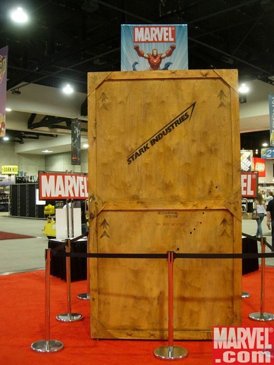 The mystery box that was revealed to contain the Iron Man armor