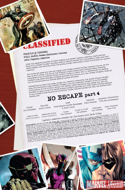 Captain America #609 recap page