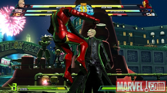 Wesker vs. Iron Man in Marvel vs. Capcom 3