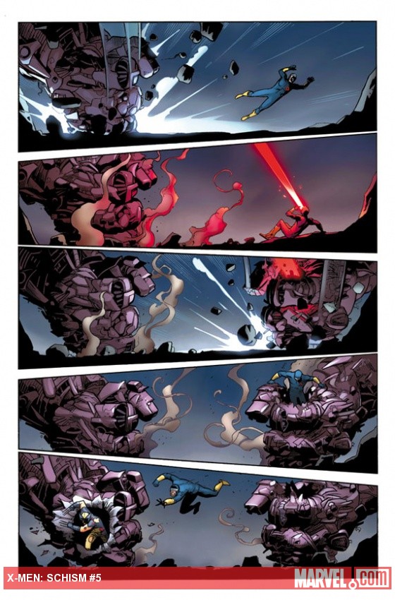 X-Men: Schism #5 preview art by Adam Kubert