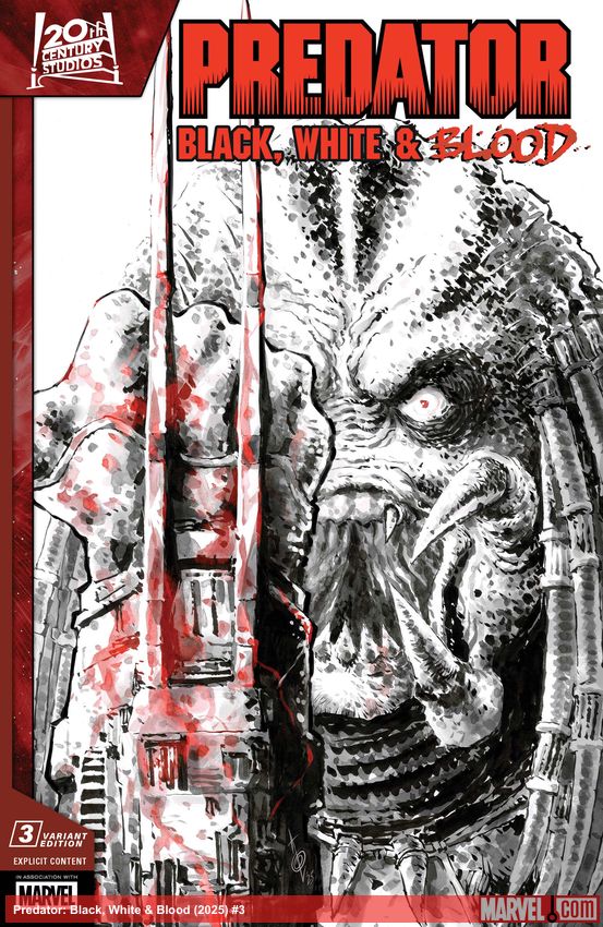 Predator: Black, White & Blood (2025) #3 (Variant)