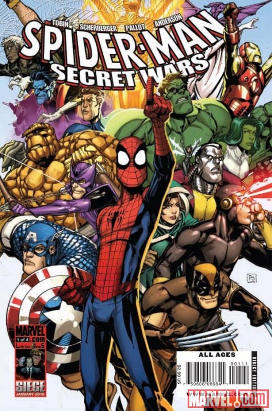 SPIDER-MAN & THE SECRET WARS #1 cover by Patrick Scherberger