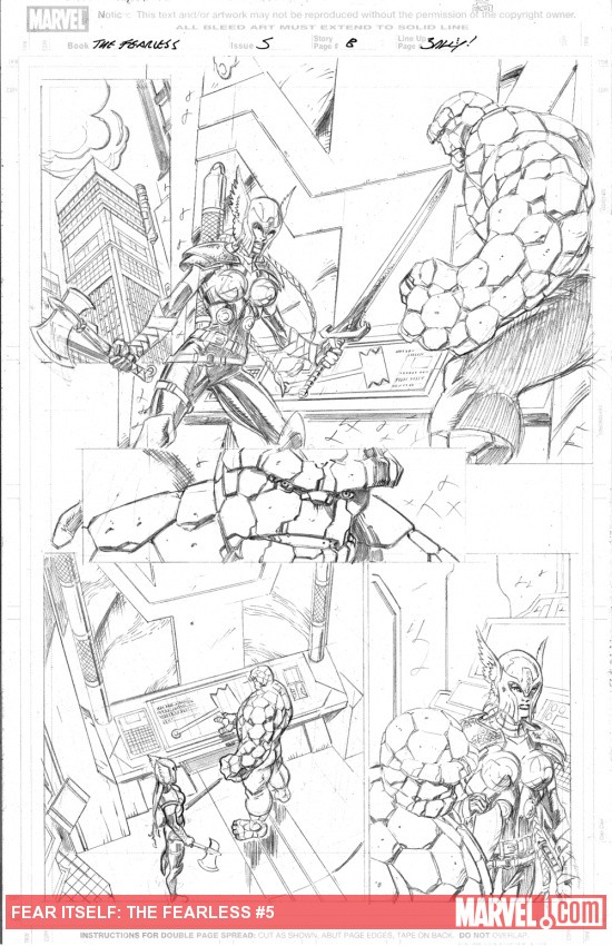 Fear Itself: The Fearless #5 preview pencils by Mark Bagley