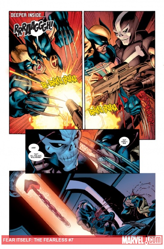 Fear Itself: The Fearless #7 interior page by Mark Bagley