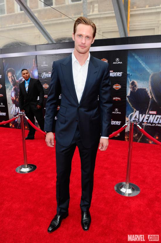 Alexander Skarsgard on the Avengers red carpet