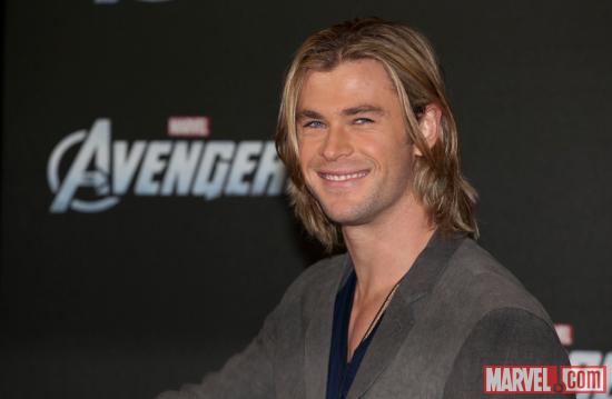 Chris Hemsworth (Thor) at the premiere of Marvel's The Avengers in Berlin