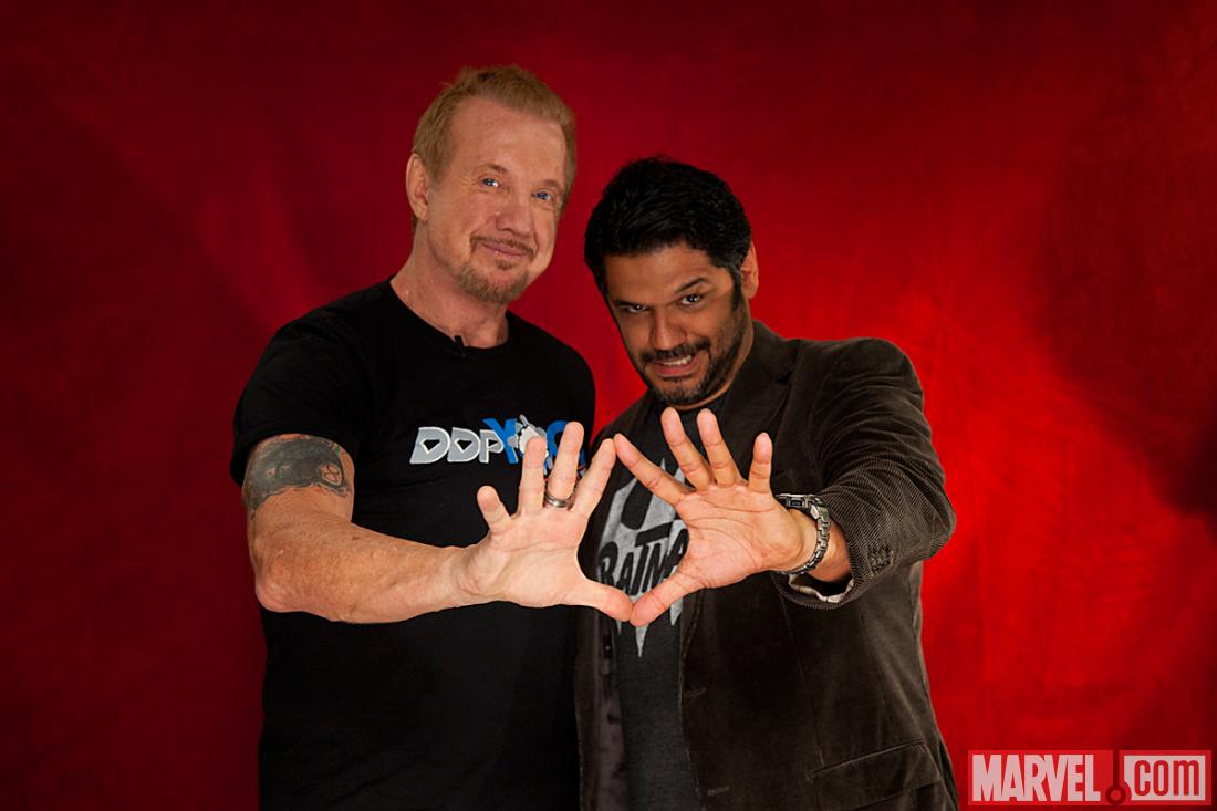 Diamond Dallas Page and Marvel Video Editor Rich Herrera at Marvel HQ