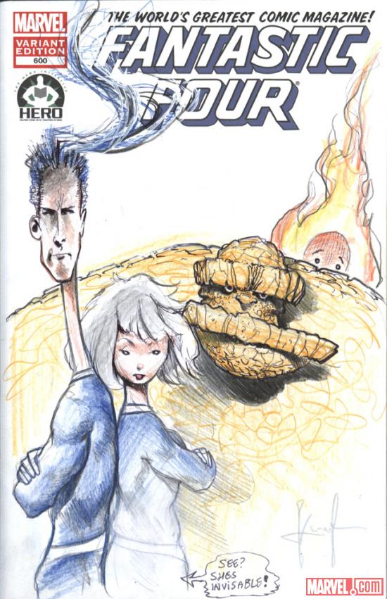 Fantastic Four #600 Hero Initiative variant cover by Sam Keith  