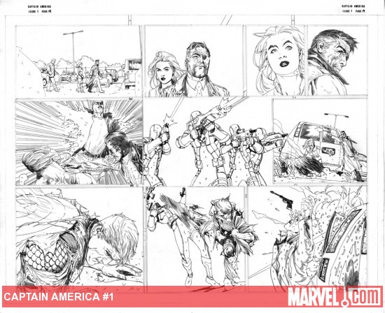Captain America (2011) #1 preview art by Steve McNiven