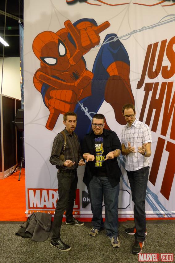 WonderCon 2012: Steven Seagle, Ryan Penagos and Joe Kelly at the Marvel Booth