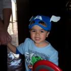 A young Captain America fan at the midnight showing of Marvel's The Avengers in Hollywood