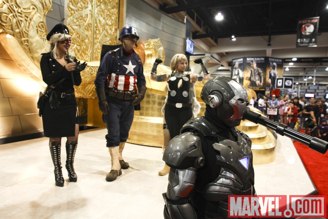Marvel Costume Contest - Winners Captain America, Lady Red Skull, Valkyrie and War Machine
