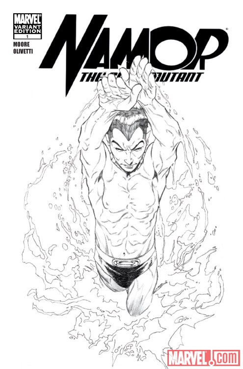 Namor: The First Mutant #1 sketch variant cover by Joe Quesada
