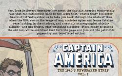 CAPTAIN AMERICA: THE 1940's NEWSPAPER STRIP #1 credits page
