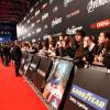 Avengers fans at the red carpet premiere of Marvel The Avengers in Rome