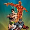 Image Featuring Captain America, Sub-Mariner, Human Torch (Jim Hammond)