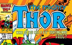 Thor #366 cover by Walter Simonson
