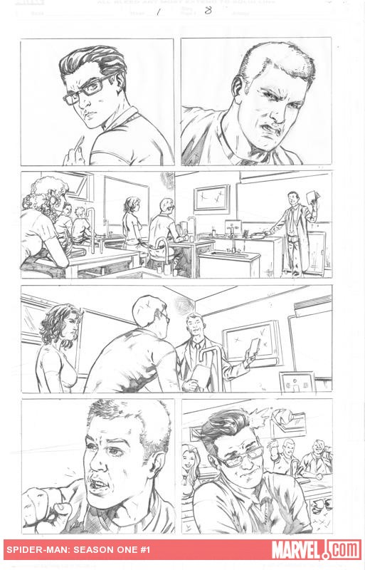 Season One: Spider-Man #1 preview pencils by Neil Edwards