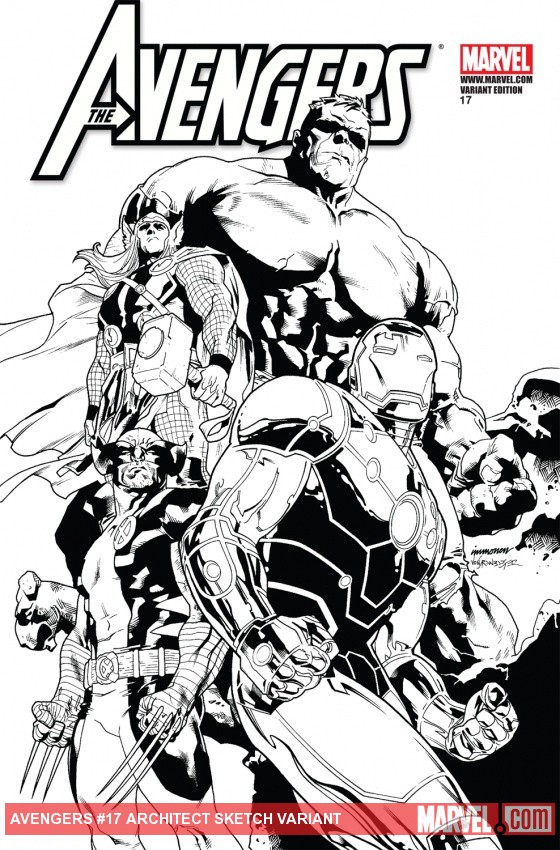 Avengers (2010) #17 (Architect Sketch Variant)