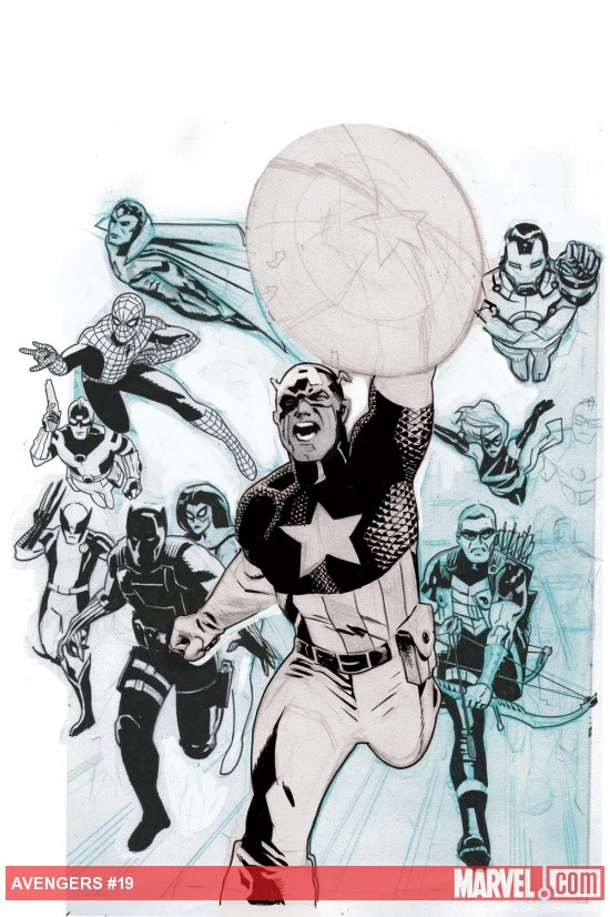 Avengers (2010) #19 in progress cover by Daniel Acuna