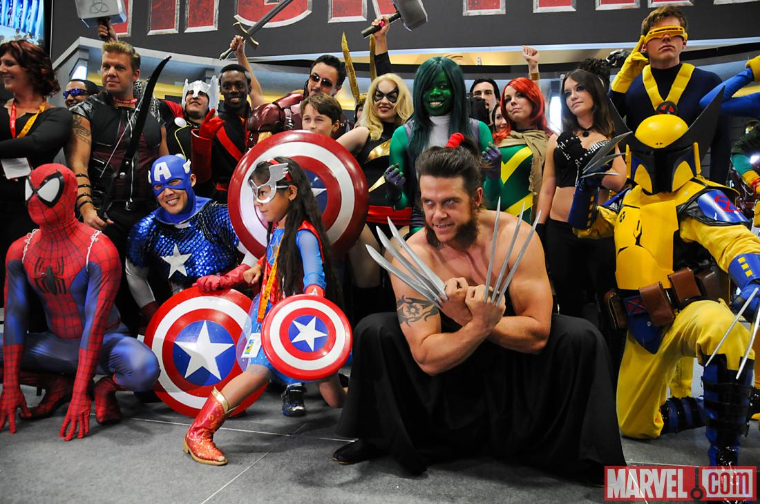 SDCC 2012: Avengers Vs. X-Men Cosplay Photo Op on the Marvel Stage