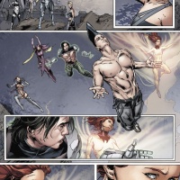 New Mutants (2009) #23 preview art by Steve Kurth