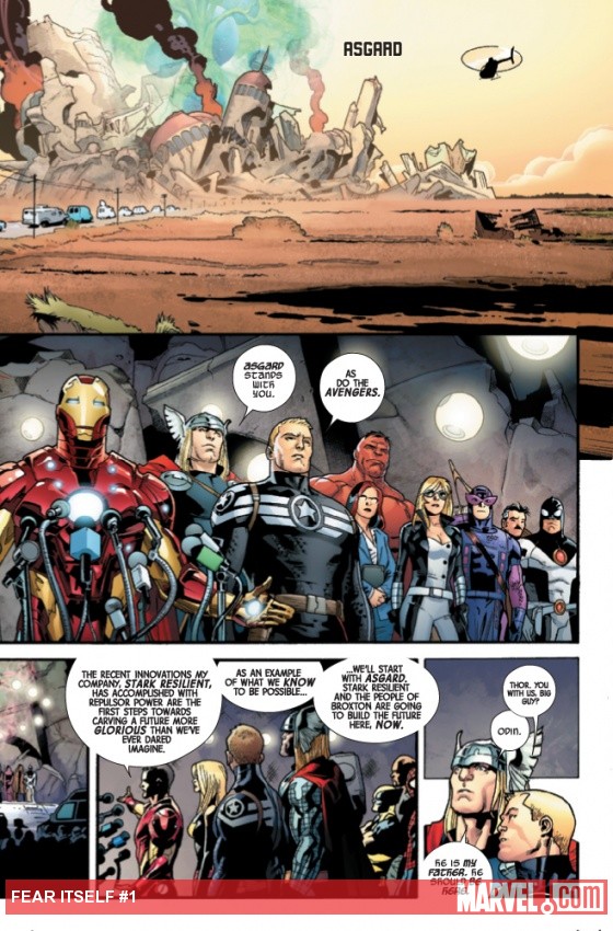 Fear Itself #1 preview art by Stuart Immonen
