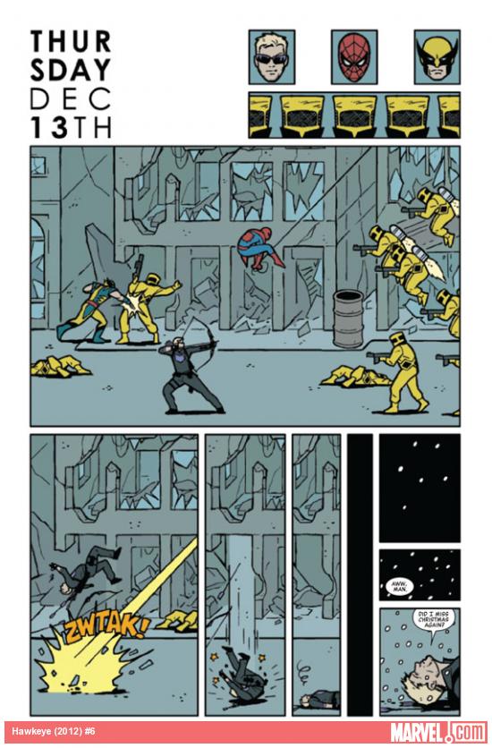 Hawkeye (2012) #6 preview page by David Aja
