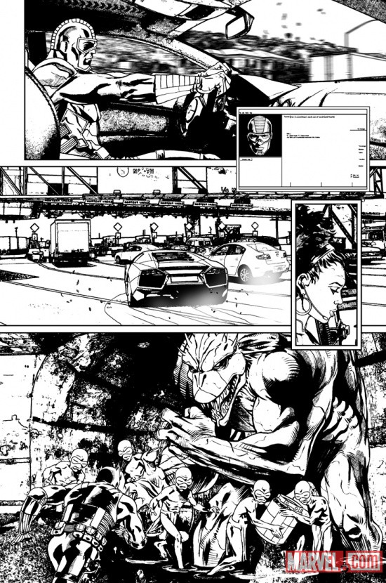 Villains for Hire #0.1 preview inks by Renato Arlem