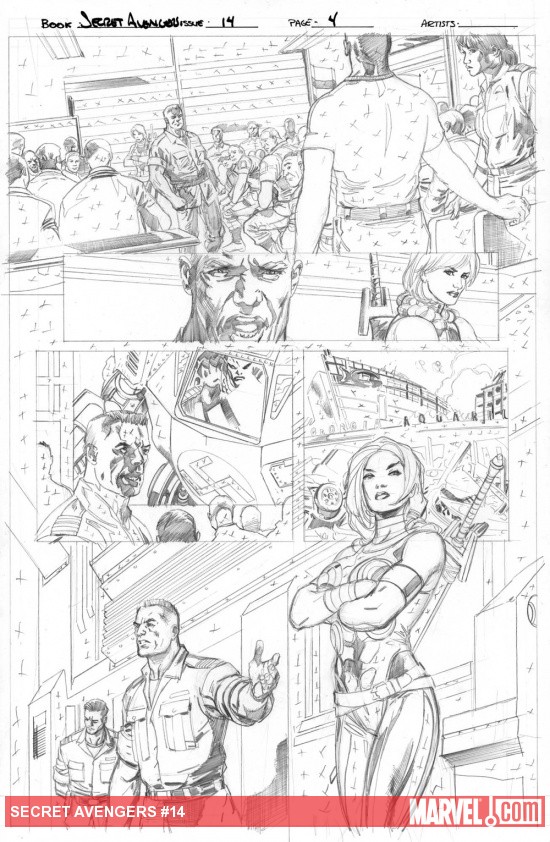 Secret Avengers #14 pencil art by Scot Eaton