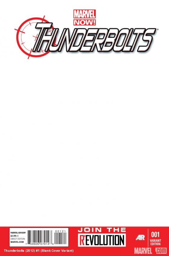 Thunderbolts (2012) #1 (Blank Cover Variant)