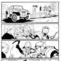 AVENGERS: THE INITIATIVE #28 black and white preview art by Rafa Sandoval