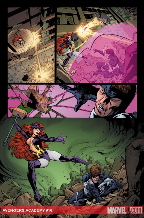 Avengers Academy #16 preview art by Tom Raney