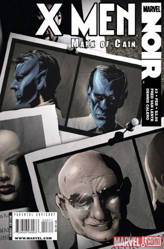 X-Men Noir: Mark of Cain #3 Cover by Dennis Calero