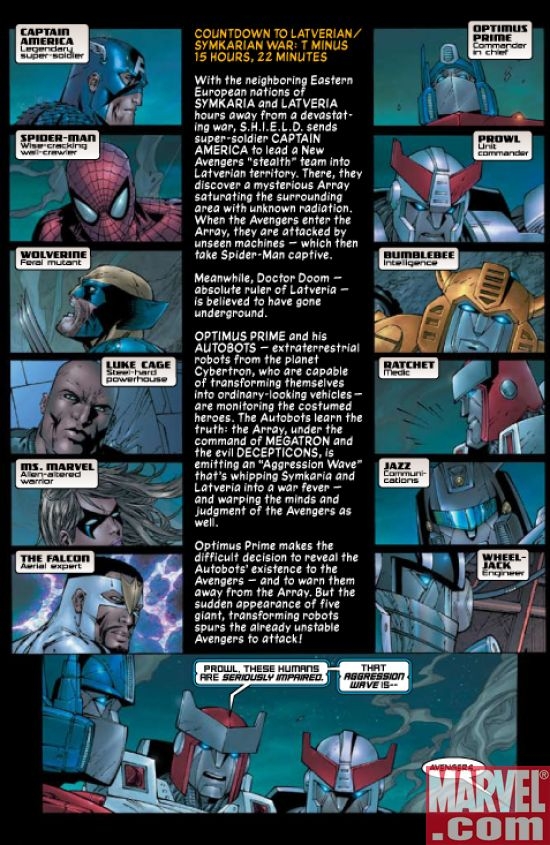 New Avengers/ Transformers #2 Page 1
