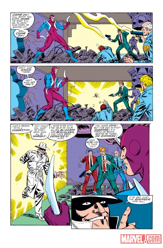 AVENGERS SPOTLIGHT #27 page penciled in part by Tom Brevoort