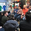 Mark Paniccia addressing the crowd at Midtown Comics' Meet the Publishers