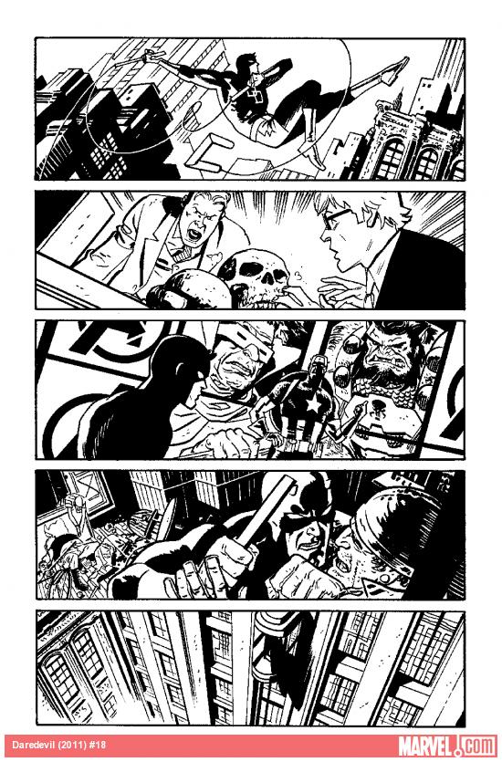 Daredevil (2011) #18 inked preview art by Chris Samnee