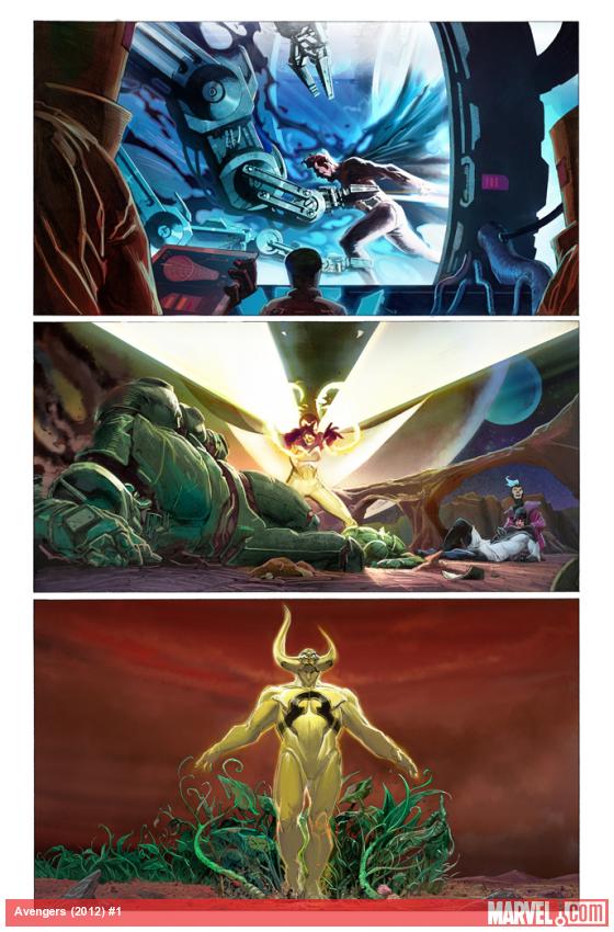 Avengers (2012) #1 preview art by Jerome Opena