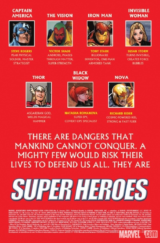 MARVEL ADVENTURES SUPER HEROES #8 title page