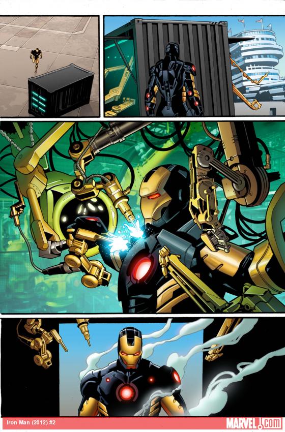 Iron Man (2012) #2 preview art by Greg Land