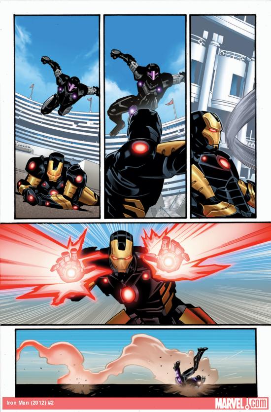 Iron Man (2012) #2 preview art by Greg Land