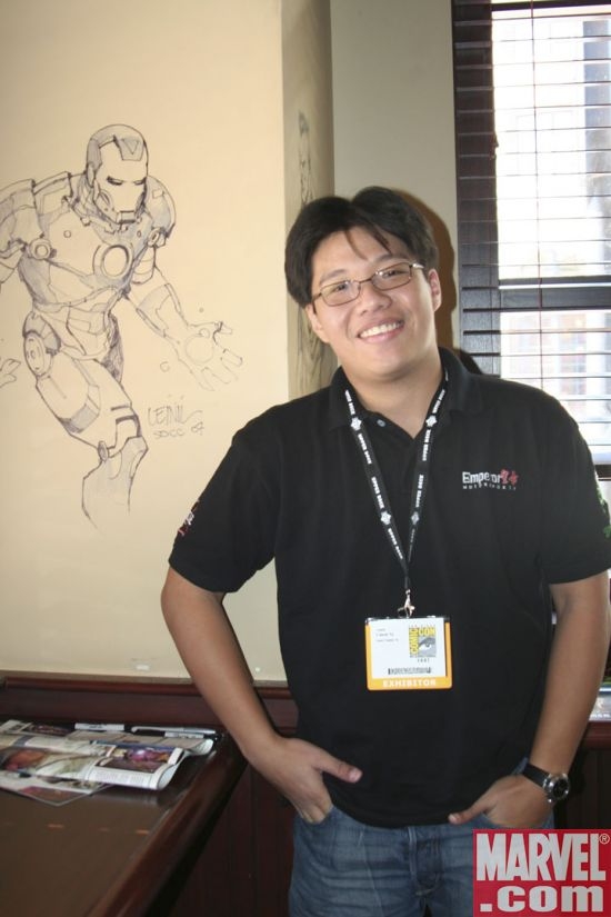 Leinil Francis Yu and his art at the Palm restraunt