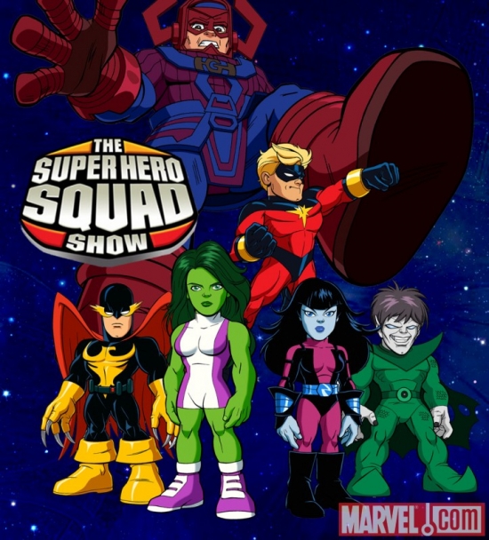 Image Featuring Captain Marvel (Mar-Vell), Galactus, Nightmare, She-Hulk (Jennifer Walters), Nighthawk