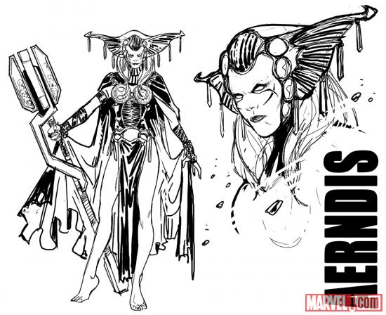 Journey Into Mystery design sketch by Valerio Schiti