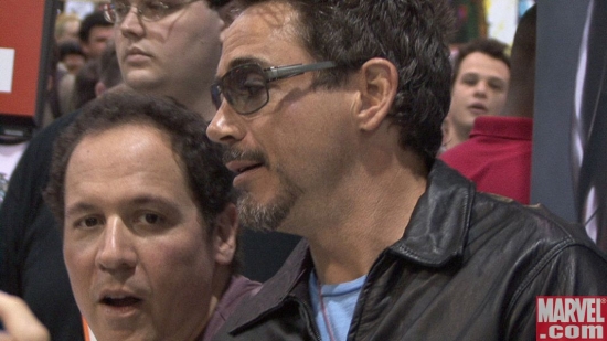 Jon Favreau and Robert Downey Jr.
