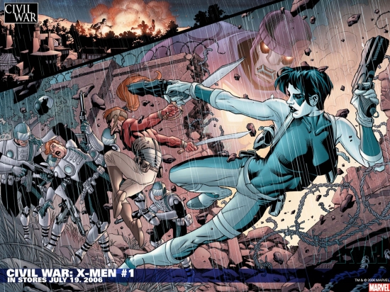 Civil War Wallpaper. Civil War: X-Men (2006) #1