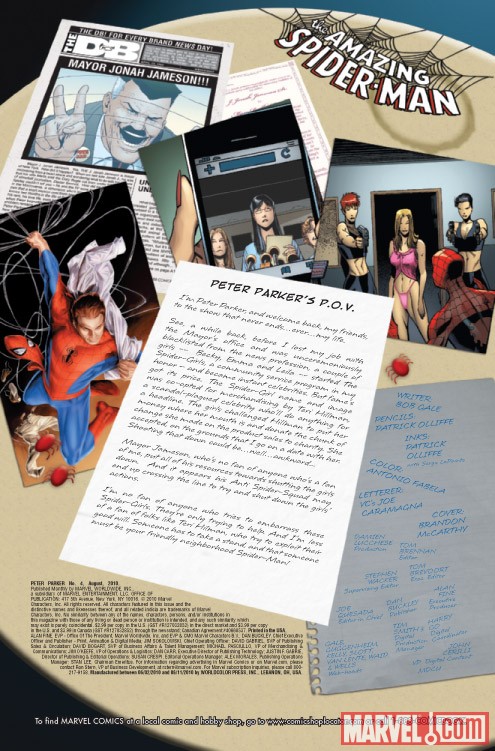 PETER PARKER #4 recap page